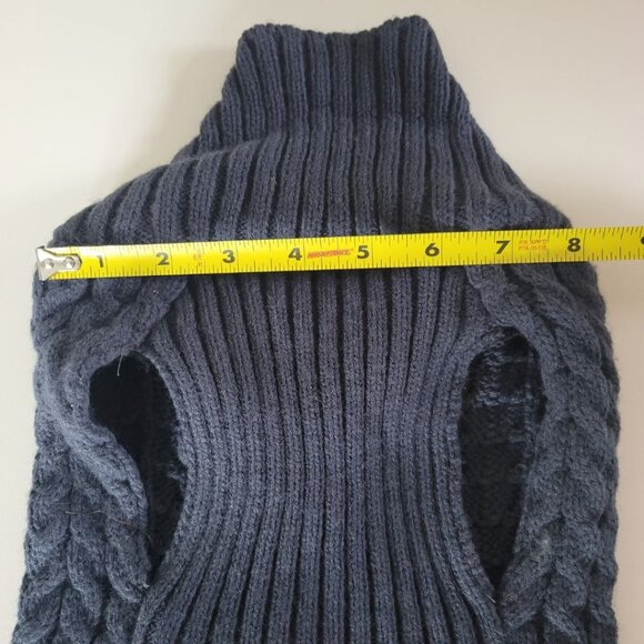 Small Dog‎ Sweater Knit Size Medium Puppy Canine Pet Animal Blue Old Man Dapper - Picture 7 of 11